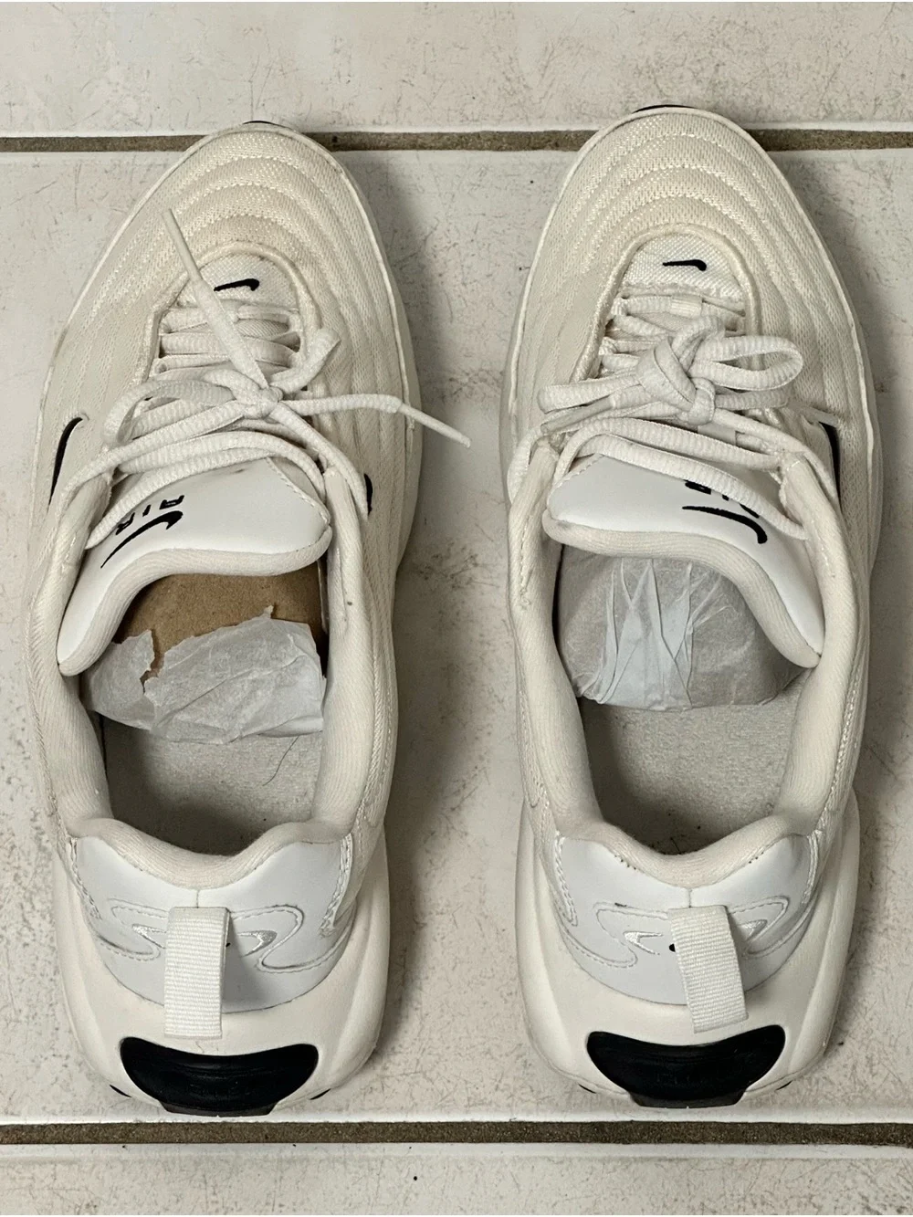 Nike White Sneakers with Black Accents - Women's Low-Top